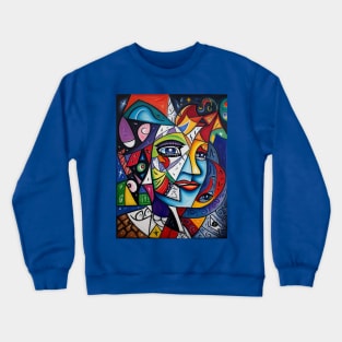 Cubism in the style of Picasso Crewneck Sweatshirt